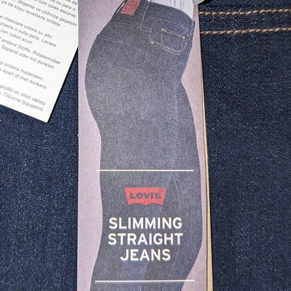 Levi's Slimming Straight 6 Medium 28 x 32 Womens NWT - Picture 2 of 3